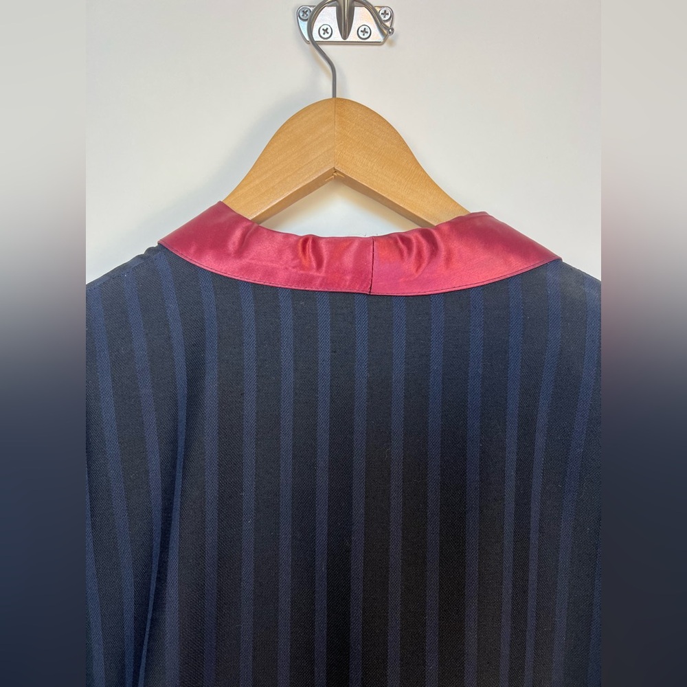 Vintage 80s “After Eights” Double Breasted‎ Striped Evening Jacket Britain - Picture 9 of 16